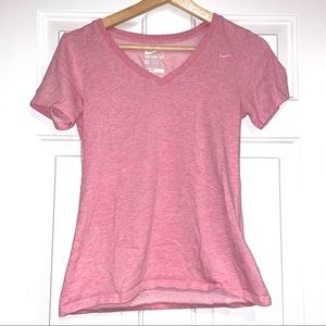 Women’s Pink Nike V-Neck Workout Short Sleeve